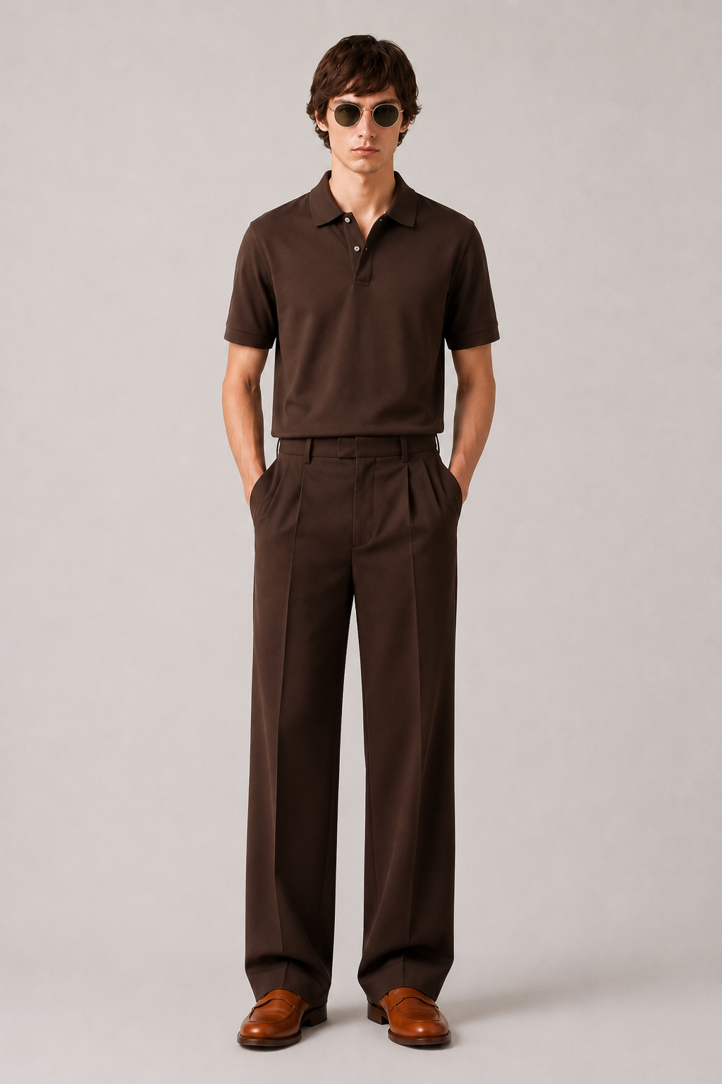 Brown Polo Co-Ord Set