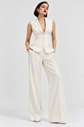 White Tailored Waistcoat Set
