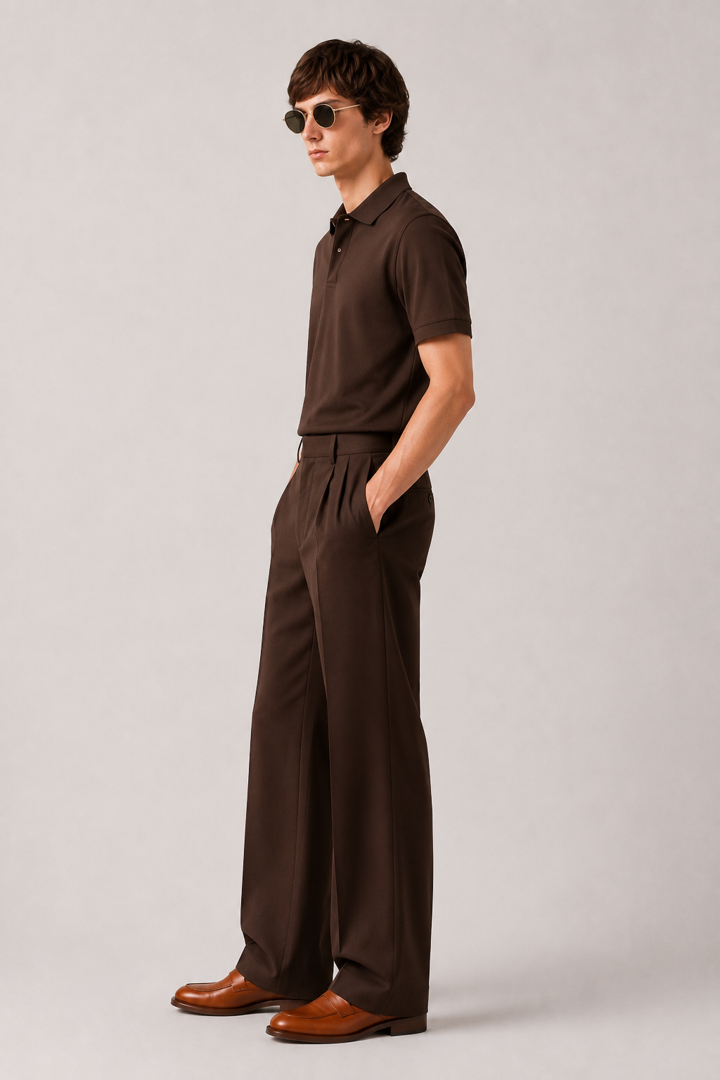 Brown Polo Co-Ord Set