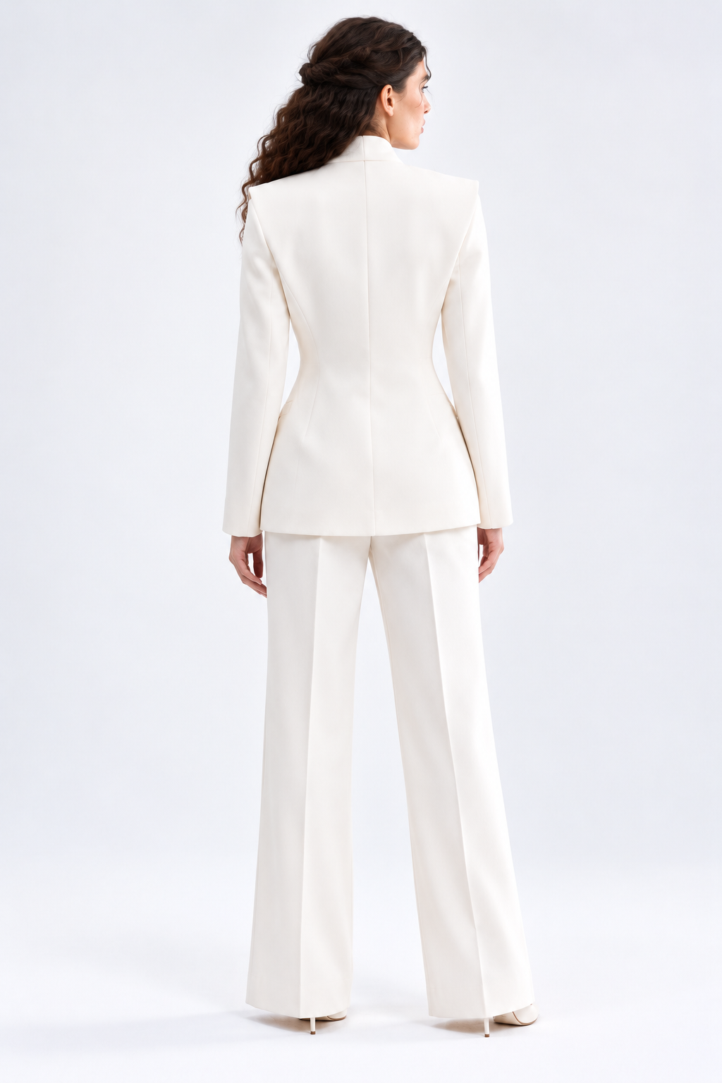 Ivory Sculpted Pantsuit