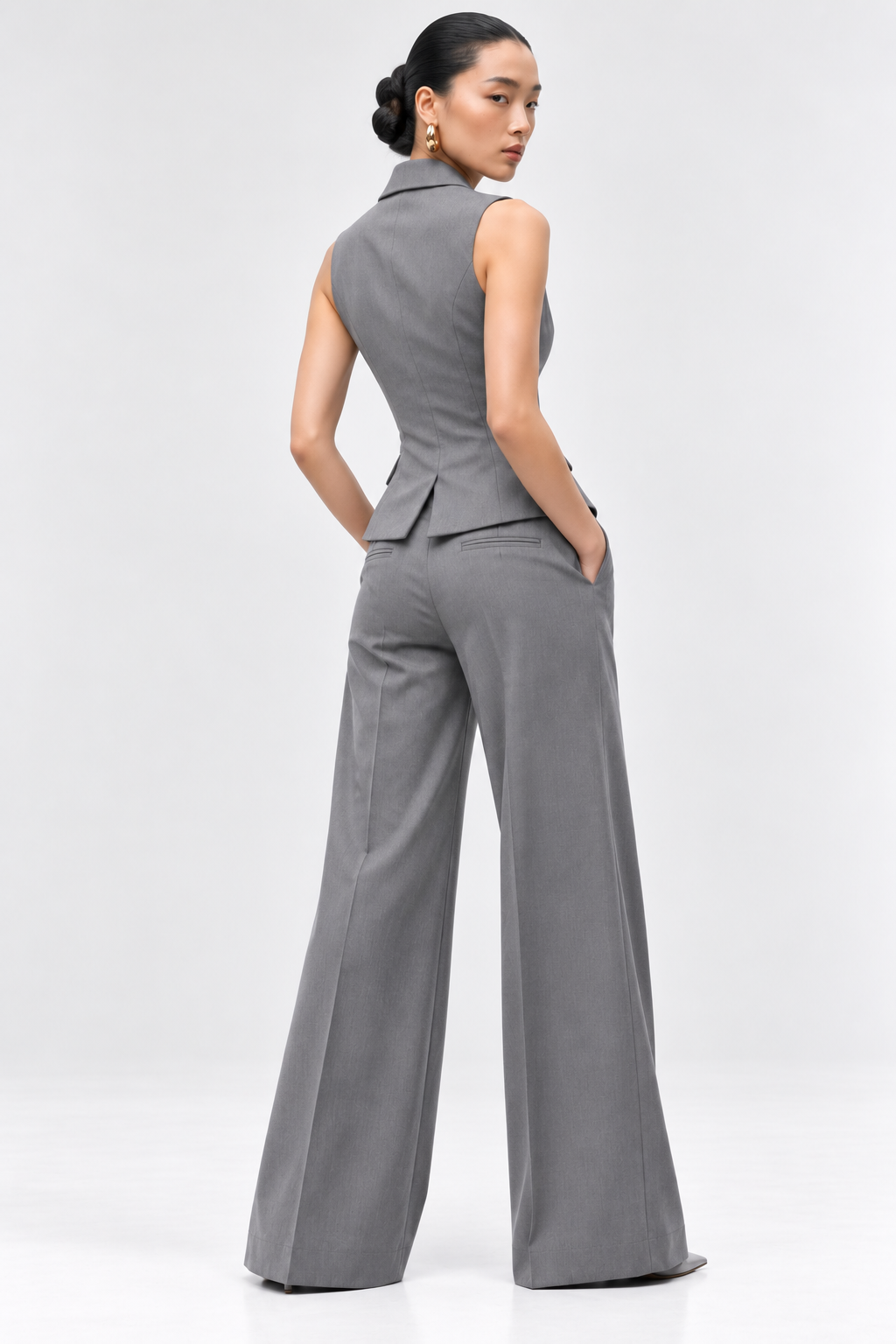 Grey Tailored Waistcoat Set