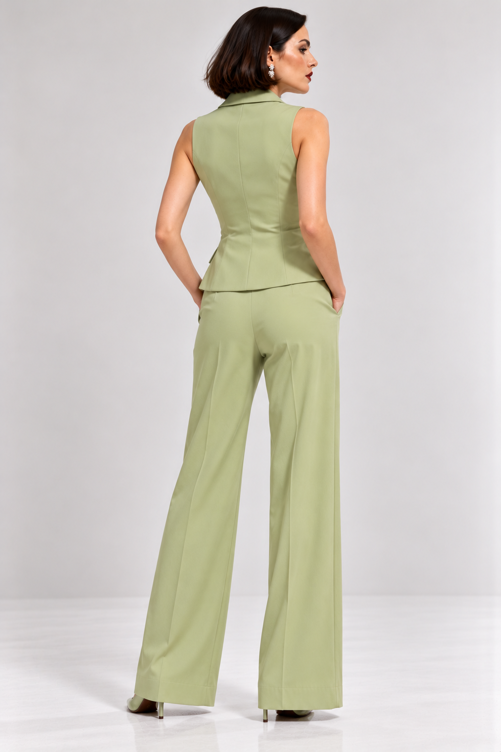 Pistachio Tailored Waistcoat Set