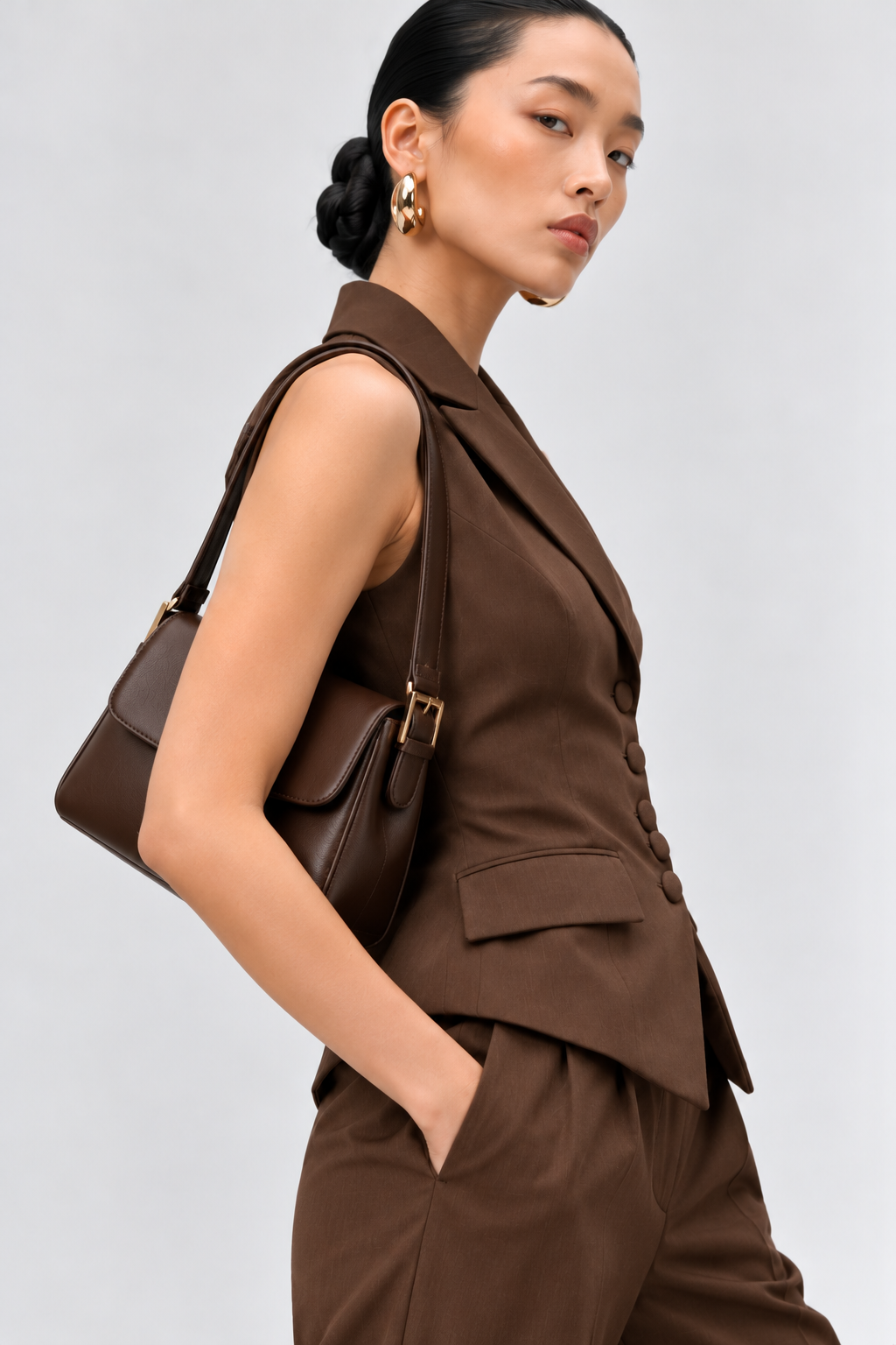 Tobacco Tailored Waistcoat Set