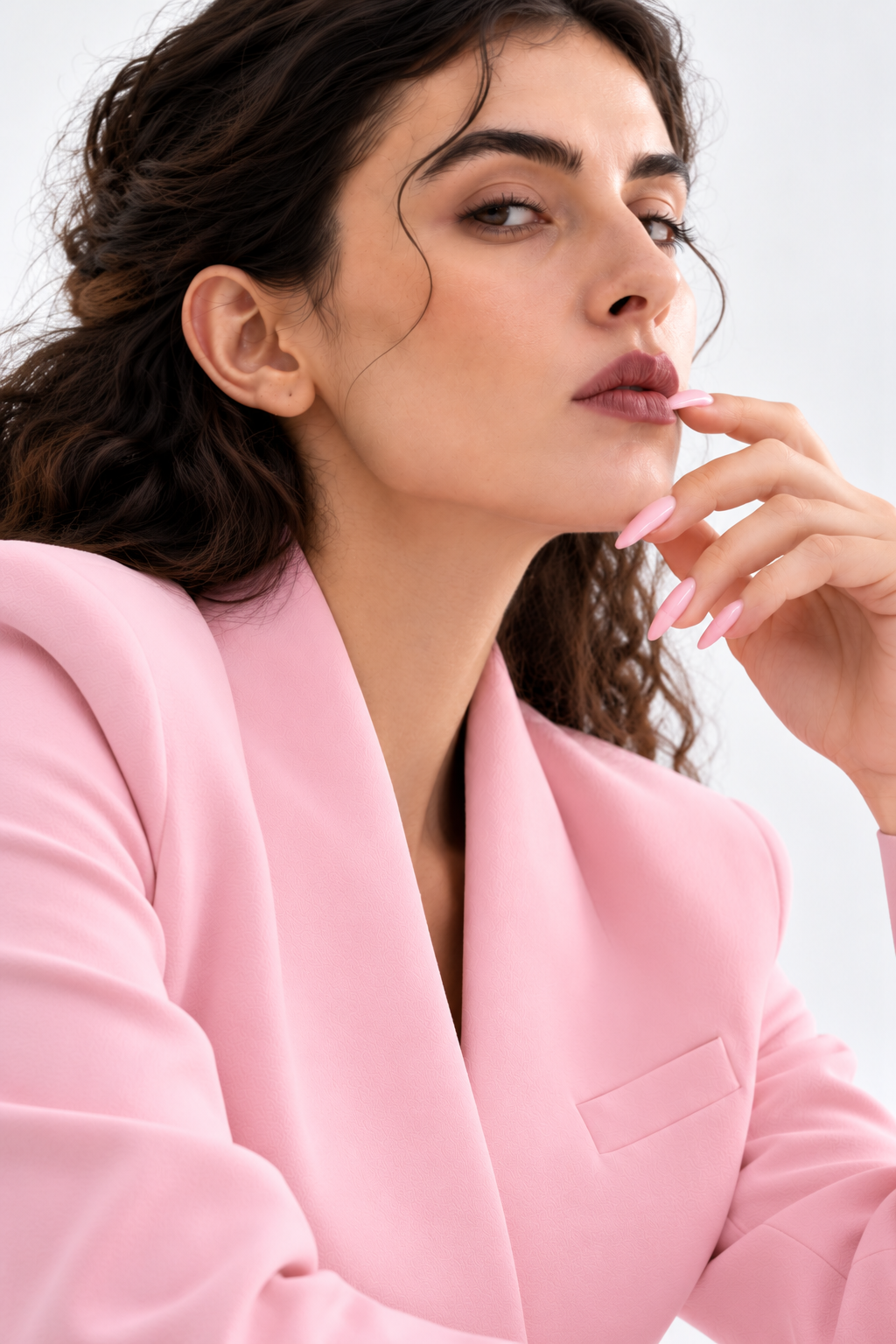 Blush Pink Tailored Pantsuit